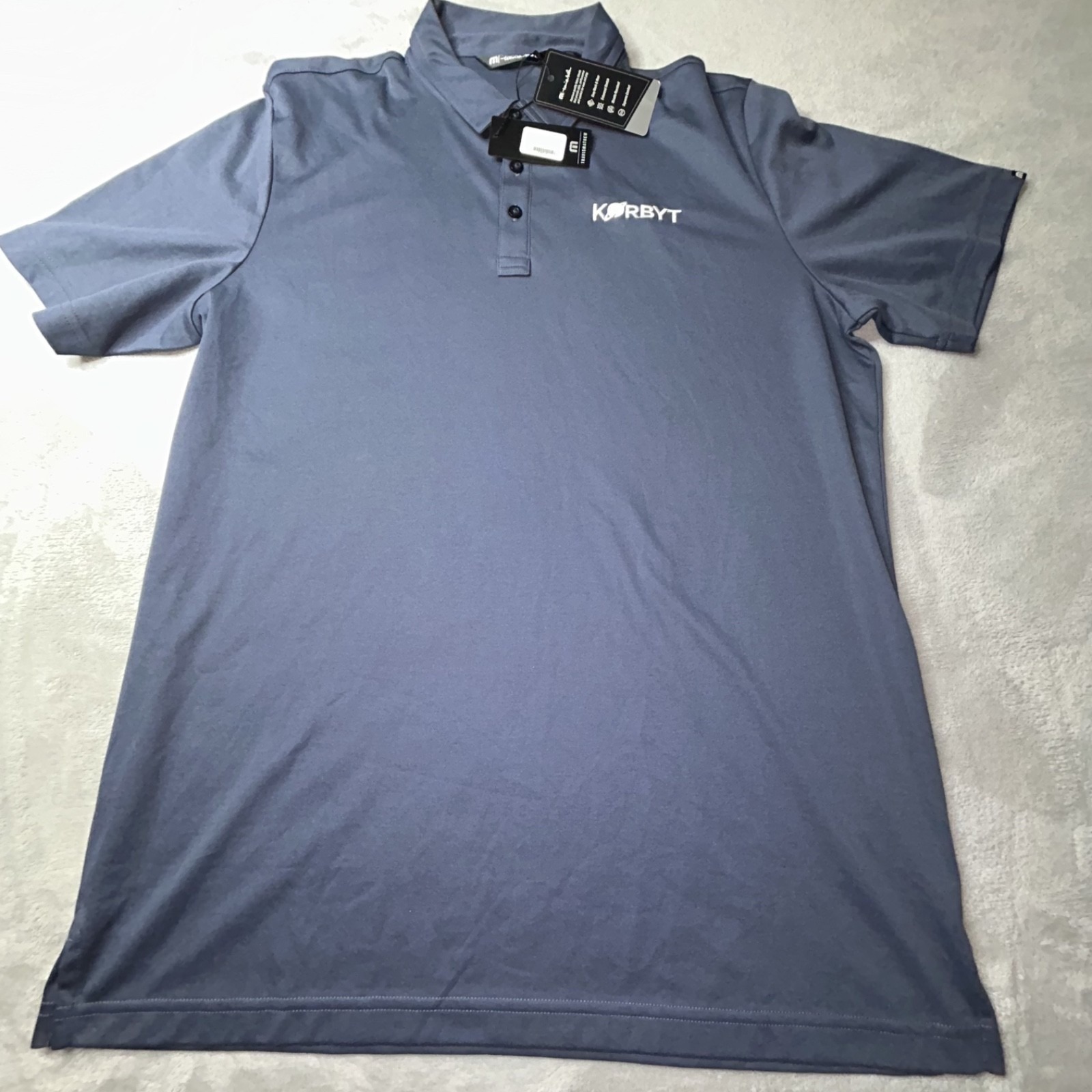 Travismathew Oceanside Solid Polo Shirt Mens Xl Blue Golf Company Embroidery